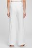 White Towel Terry High Rise Pull-On Trousers