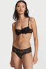 Victoria's Secret Black Lace Lace Trim Hipster Thong Knickers