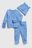 Blue Print Kimono Baby Outfit Set