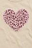 Beige Organic Cotton Pink Leopard Pyjama Set