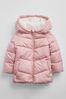 Pink Water Resistant Cold Control Quilted Puffer Coat