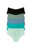 Victoria's Secret Black/Blue/Green Cheeky No Show Knickers Multipack