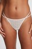 Victoria's Secret PINK Coconut White Dot Mesh Thong Knickers
