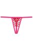 Victoria's Secret Lipstick Pink Thong Lace Up Crotchless Knickers