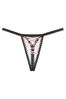 Victoria's Secret Black Thong Lace Up Crotchless Knickers