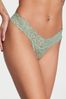 Victoria's Secret Seasalt Green Thong Lace Knickers