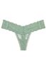 Victoria's Secret Seasalt Green Thong Lace Knickers