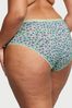 Victoria's Secret Garden Mint Cherry Blossoms Floral Green Printed Stretch Cotton Hipster Knickers