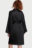 Victoria's Secret Black Satin Midi Robe