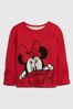 Red Disney Graphic Long Sleeve Crew Neck T-Shirt