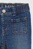 Dark Wash Blue Organic Cotton Flare Jeans - Baby