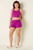 Victoria's Secret PINK Dahlia Magenta Pink " Foldover Sweat Shorts