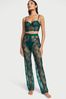 Victoria's Secret Black Ivy Green Strapless Archive Lace Bra