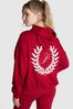 Victoria's Secret PINK Red Laquer Fleece Full Zip Hoodie