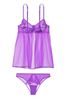 Victoria's Secret Purple Tease Peek-A-Boo Babydoll
