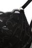 Victoria's Secret Black Heart Chain Shine Embroidered Corset Bra Top