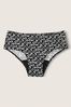 Victoria's Secret PINK Pure Black Brush Script Hipster Period Pant Knickers
