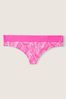 Victoria's Secret PINK Atomic Pink Marble Thong Cotton Logo Knickers