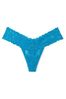 Victoria's Secret High Dive Blue Lace Thong Knickers