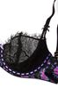 Victoria's Secret Black Floral Ribbon Slot Lace Unlined Balcony Bra