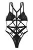 Victoria's Secret Black Lace Strappy Bodysuit