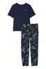 Victoria's Secret Noir Navy Blue Pegasus Long Cuffed Pyjamas
