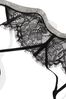 Victoria's Secret Black Shine Strap Lace Suspenders