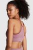 Victoria's Secret PINK Morning Rose Pink Marl Non Wired Lightly Lined Seamless  Sports Bra