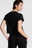 Victoria's Secret PINK Pure Black Short Sleeve Shrunken T-Shirt