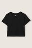 Victoria's Secret PINK Pure Black Short Sleeve Shrunken T-Shirt