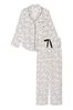 Victoria's Secret White Logo Flannel Long Pyjamas