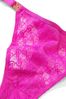 Victoria's Secret Fuchsia Frenzy Pink Lace Thong Icon Knickers