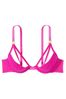 Victoria's Secret Fuchsia Frenzy Pink Lace Icon Open Cup Demi Bra