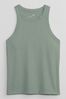 Green Fit Cool Dry Ribbed High Neck Vest