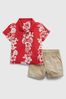 Red Floral Polo Outfit Set - Baby
