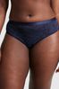 Victoria's Secret PINK Midnight Navy Blue Tossed Floral Lace Cheekster Knickers