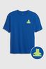 Blue Brannan Bear Graphic Short Sleeve Pocket T-Shirt