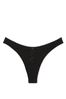 Victoria's Secret PINK Pure Black Pointelle Cotton Thong Knickers
