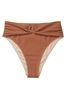 Victoria's Secret Toasted Sugar Brown High Waisted Shimmer Swim Bikini Bottom