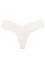 Victoria's Secret Coconut White Thong Lace Waist Knickers