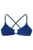 Victoria's Secret Diver Blue Cross Over Shimmer Swim Bikini Top