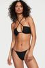 Victoria's Secret Black Fishnet Cross Over Swim Bikini Top