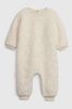 Cream Sherpa Fleece Long Sleeve Sleepsuit (Newborn - 24mths)