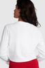 Victoria's Secret PINK Optic White Cotton Slub Cropped Boxy Long Sleeve T-Shirt