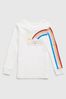 White Organic Cotton Rainbow Long Sleeve Pyjama Set (12mths-5yrs)