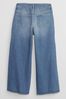 Blue High Waisted Distressed Wide Leg Ankle Jeans (5-13yrs)