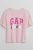 Pink Barbie Logo Short Sleeve Crew Neck T-Shirt (4-13yrs)