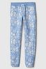 Blue & White Floral Graphic Print Pull On Joggers (4-13yrs)
