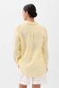 Yellow Linen Long Sleeve Oversized Shirt