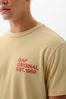 Brown Logo Graphic Short Sleeve Crew Neck T-Shirt